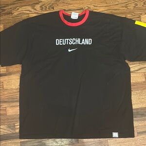 Nike Black and Red Short Sleeve Tee